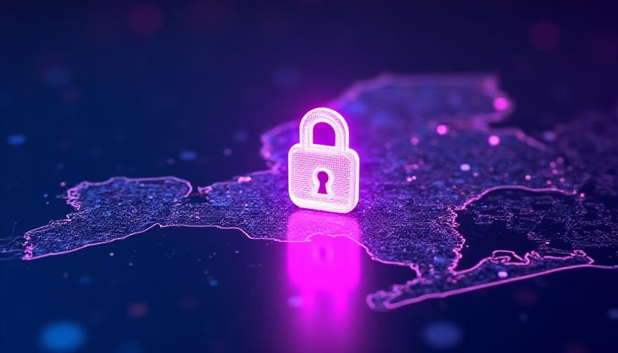 Digital data security concept visual